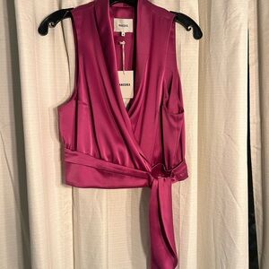 Nanushka SILO Wrap Sleeveless Top - Rosebud